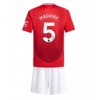 Manchester United Harry Maguire #5 Fußballbekleidung Heimtrikot Kinder 2024-25 Kurzarm (+ kurze hosen)